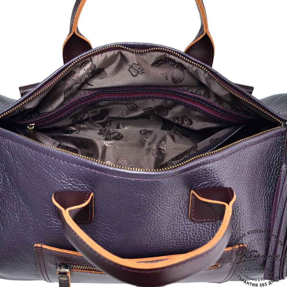 Женская кожаная сумка "Византия" (баклажан)